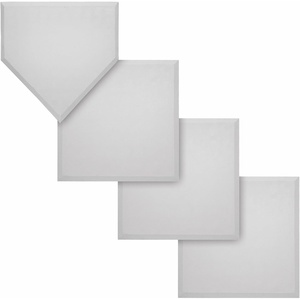 image:imageChampion Sports Rubber Bases amp Home Plate Waffle Bottom NonSlip IndoorOutdoor Use HeavyDuty Rubber Singles and SetsSet of 4 Bases Including Home Plate