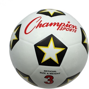 image:imageChampion Sports Rubber Cover Soccer BallWhiteBlackRed