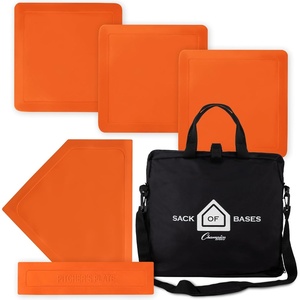 image:imageChampion Sports Throw Down Base Sets  Durable Baseball amp Softball Practice Bases for Indoor amp Outdoor TrainingSack of Bases w Pitchers Plate and Sack Orange Set of 5