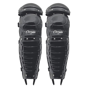 image:imageChampion Sports Umpire Leg Guards Double Knee Umpires Shin Guard with Wings for Baseball amp Softball  165 Umpiring Shin Pads for Adults  BlackDouble Knee  Wings 165 Long