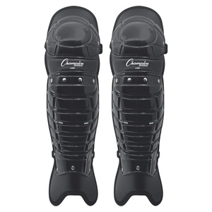 image:imageChampion Sports Umpire Leg Guards Double Knee Umpires Shin Guard with Wings for Baseball amp Softball  165 Umpiring Shin Pads for Adults  BlackSingle Knee 165 Long