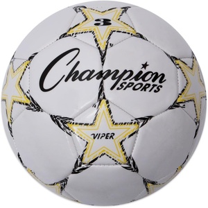 image:imageChampion Sports Viper Soccer Ball  TPU SoftTouch Training Ball in Sizes 345 for IndoorOutdoor PlaySize 3