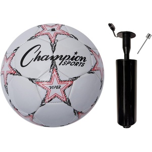 image:imageChampion Sports Viper Soccer Ball  TPU SoftTouch Training Ball in Sizes 345 for IndoorOutdoor PlaySize 4 With Pump