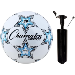 image:imageChampion Sports Viper Soccer Ball  TPU SoftTouch Training Ball in Sizes 345 for IndoorOutdoor PlaySize 5 With Pump