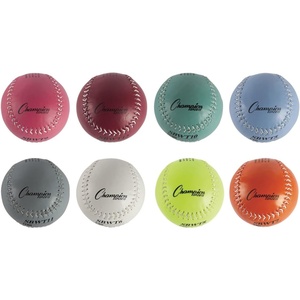 image:imageChampion Sports Weighted Training Softball Set  Rubber Cork Core  Leather Cover  Set of 8 Balls  Graduated Weights  5 to 12 oz  12 Inch Diameter
