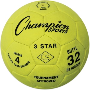 image:imageChampion Sports unisex adult Ages 8 to 12 3 Star Indoor Soccer Ball Size 4 Bright Yellow Size 4 US