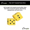 image:imageChampion Sports Coated Foam Dice  Soft Safe amp Durable Ideal for Math Counting amp Games HighVisibility Yellow with Black Pips  3 or 6 Inch Pairs3 Inch Set of 2
