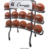 image:imageChampion Sports Deluxe Heavy Duty Basketball Storage Cart with Locking Swivel Caster Wheels BlackDeluxe 15 Ball Capacity