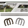 image:imageChampion Sports Horseshoe Set Traditional Outdoor Lawn Game includes Four Professional Solid Steel Horseshoes with Solid Steel Stakes amp Carrying Storage CaseClassic Set