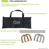 image:imageChampion Sports Horseshoe Set Traditional Outdoor Lawn Game includes Four Professional Solid Steel Horseshoes with Solid Steel Stakes amp Carrying Storage CaseDeluxe Set