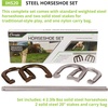 image:imageChampion Sports Horseshoe Set Traditional Outdoor Lawn Game includes Four Professional Solid Steel Horseshoes with Solid Steel Stakes amp Carrying Storage CaseClassic Set