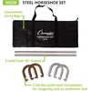 image:imageChampion Sports Horseshoe Set Traditional Outdoor Lawn Game includes Four Professional Solid Steel Horseshoes with Solid Steel Stakes amp Carrying Storage CaseClassic Set
