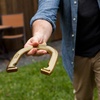 image:imageChampion Sports Horseshoe Set Traditional Outdoor Lawn Game includes Four Professional Solid Steel Horseshoes with Solid Steel Stakes amp Carrying Storage CaseDeluxe Set