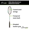 image:imageChampion Sports Official Size 26 Inch Aluminum Badminton Rackets  Nylon or Coated Steel Strings  Leather Grip  Lightweight amp Durable for IndoorOutdoor PlaySilverGreen