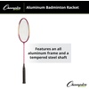 image:imageChampion Sports Official Size 26 Inch Aluminum Badminton Rackets  Nylon or Coated Steel Strings  Leather Grip  Lightweight amp Durable for IndoorOutdoor PlayRedYellow