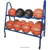 image:imageChampion Sports Steel Frame Rolling Basketball Storage Cart  Multiple Styles12 Basketball Capacity Blue