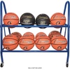 image:imageChampion Sports Steel Frame Rolling Basketball Storage Cart  Multiple Styles12 Basketball Capacity Blue