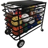 image:imageChampion Sports Ultimate Lockable Ball Locker  Heavy Duty Powder Coated Steel Ball Locker with Swivel Caster and Rear Wheels  Hinged Lid  Holds Up to 30 Balls  Black