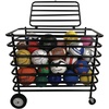 image:imageChampion Sports Ultimate Lockable Ball Locker  Heavy Duty Powder Coated Steel Ball Locker with Swivel Caster and Rear Wheels  Hinged Lid  Holds Up to 30 Balls  Black