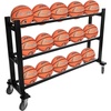 image:imageChampion Sports Deluxe Heavy Duty Basketball Storage Cart with Locking Swivel Caster Wheels BlackHeavy Duty 15 Ball Capacity