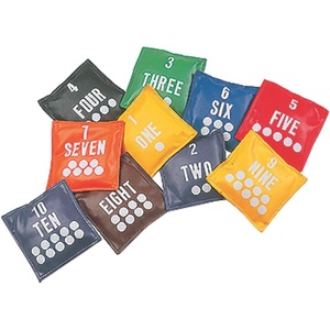 image:imageChampion Sports 5 Inch Geometric Bean Bag SetNumbers 5 Square  Set of 10
