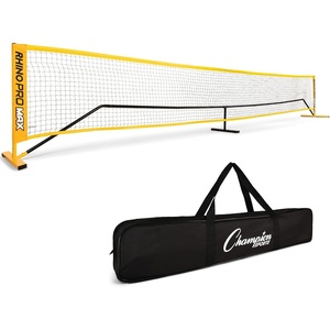 image:imageChampion Sports Adjustable Sport Net Portable Sport Game Net for Volleyball Tennis Pickleball and Badminton  Multiple WidthsYellow 18W x 63H