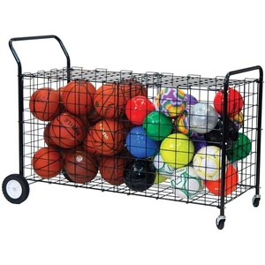 image:imageChampion Sports Champion Double Sided Wheeled Ball Locker Cart Black Heavy Duty Powder Coated Steel Holds Up to 30 Basketballs