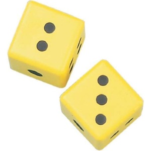 image:imageChampion Sports Coated Foam Dice  Soft Safe amp Durable Ideal for Math Counting amp Games HighVisibility Yellow with Black Pips  3 or 6 Inch Pairs3 Inch Set of 2