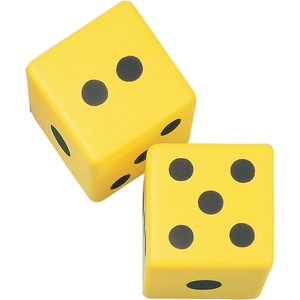 image:imageChampion Sports Coated Foam Dice  Soft Safe amp Durable Ideal for Math Counting amp Games HighVisibility Yellow with Black Pips  3 or 6 Inch Pairs6 Inch Set of 2