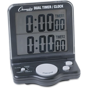 image:imageChampion Sports Dual Timer Black 412 in W X 5 in H