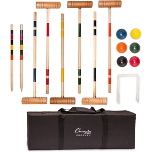 image:imageChampion Sports Outdoor Game Sets  Volleyball Badminton Tetherball Bocce amp CroquetOutdoor Badminton Set