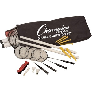 image:imageChampion Sports Outdoor Game Sets  Volleyball Badminton Tetherball Bocce amp CroquetRecreational Badminton Set