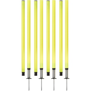 image:imageChampion Sports Outdoor Sports Agility Pole Set 4 Rubber Bases with 12 PVC Poles 66 Inches Yellow