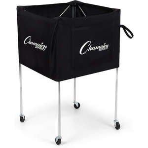 image:imageChampion Sports Volleyball Cart amp Equipment Storage Durable Aluminum Frame for High Volume Practices amp Training Sessions 24 to 40 Ball Storage SizesCollapsible Cart 30 Ball Capacity