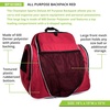 image:imageChampion Sports 600 Denier Deluxe Top Loading All Purpose Backpack with Inner amp Outer Pockets  Adjustable Straps amp Carry Handle  19Lx18Wx10H  RedBright Red