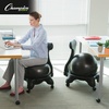 image:imageChampion Sports Exercise Ball Chair FitPro Balance Ball Chair with Wheels and Back Support for Home or Office Use  Includes Hand Pump  Black