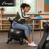 image:imageChampion Sports Exercise Ball Chair FitPro Balance Ball Chair with Wheels and Back Support for Home or Office Use  Includes Hand Pump  Black