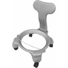 image:imageChampion Sports Exercise Ball Chair with Included Hand Air Pump FitPro Balance Ball Chair with Wheels and Back Support  Multiple StylesYouth Chair Gray  Blue