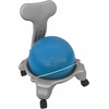 image:imageChampion Sports Exercise Ball Chair with Included Hand Air Pump FitPro Balance Ball Chair with Wheels and Back Support  Multiple StylesYouth Chair Gray  Blue