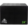 image:imageChampion Sports Foam Plyometric Box Black  Durable Jump Boxes for Training with Handles Hook and Loop Flaps  Stackable Plyo Box Jumps for Gym  Multiple SizesSingle Box  24 Black