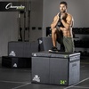 image:imageChampion Sports Foam Plyometric Box Black  Durable Jump Boxes for Training with Handles Hook and Loop Flaps  Stackable Plyo Box Jumps for Gym  Multiple SizesSingle Box  12 Black