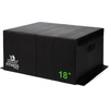 image:imageChampion Sports Foam Plyometric Box Black  Durable Jump Boxes for Training with Handles Hook and Loop Flaps  Stackable Plyo Box Jumps for Gym  Multiple SizesSingle Box  18 Black