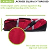 image:imageChampion Sports Lacrosse Equipment Bag  HeavyDuty Nylon Stick Compartment Waterproof Bottom Adjustable Strap 44x15x13inGreen