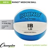 image:imageChampion Sports Leather Medicine Balls  Durable Weighted Balls for Strength Core amp Conditioning TrainingTeal 1718 lbs