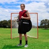 image:imageChampion Sports Mens Lacrosse Crease Rhino Flex Portable Lacrosse Goal Crease  18 Diameter All Weather Crease with Weights Stakes and Carry BagMens  18 Foot Diameter Black