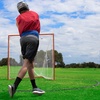 image:imageChampion Sports Mens Lacrosse Crease Rhino Flex Portable Lacrosse Goal Crease  18 Diameter All Weather Crease with Weights Stakes and Carry BagMens  18 Foot Diameter Black