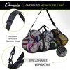 image:imageChampion Sports Mesh Duffle Bag  Oversized Breathable Gear Bag with Zipper amp Shoulder Strap for Sports Gym amp TravelBlack