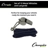 image:imageChampion Sports Metal Whistle with Lanyard  12 Pack