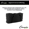 image:imageChampion Sports Oversized Canvas Duffle Bag  HeavyDuty Travel amp Gym Bag for Sports Equipment Gear or Weekend Trips Black42L x 13D x 16H