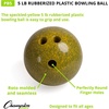 image:imageChampion Sports Plastic Bowling Ball  Youth Bowling Game for All Skill Levels IndoorOutdoor Play Fits Foam or Plastic Pin Sets 35 lb Ball SizesYellow 5 Pounds
